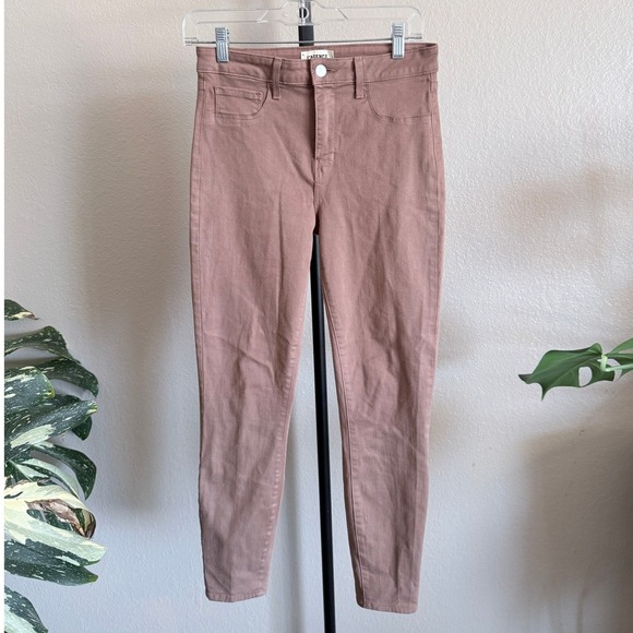 L'AGENCE Denim - L'AGENCE Margot High Rise Skinny Jeans Dusty Rose Mauve Size 28 Made in USA